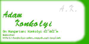 adam konkolyi business card
